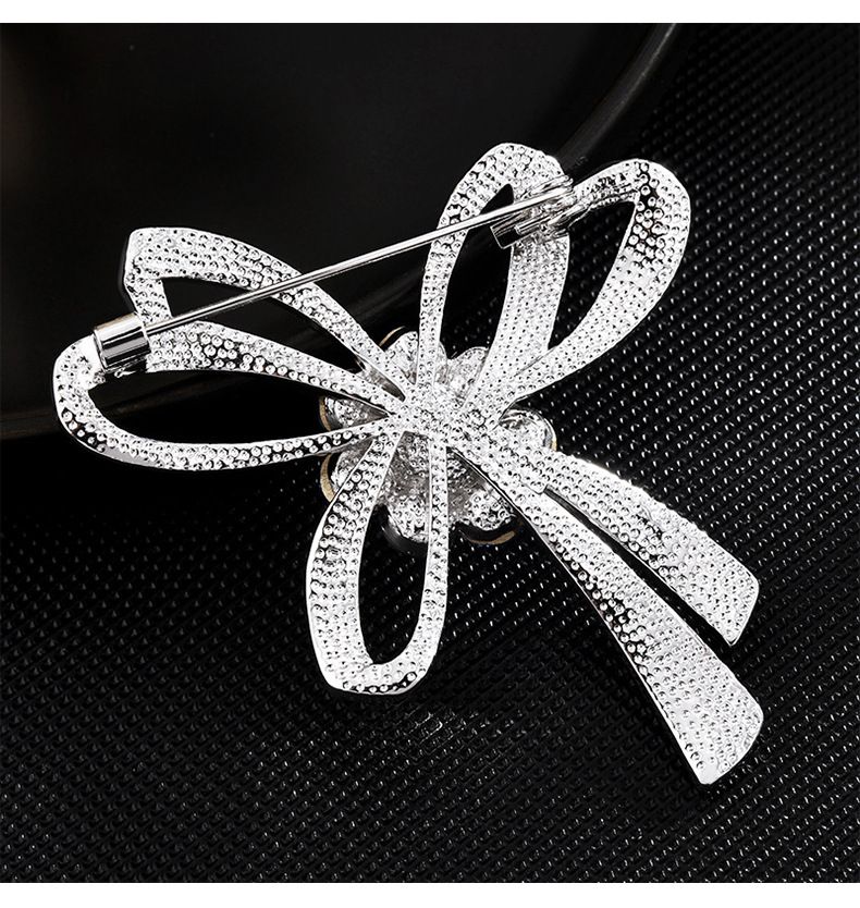 Spilla in cristallo austriaco, semplice e versatile, con spille e accessori, spilla a fiocco_voghion.com