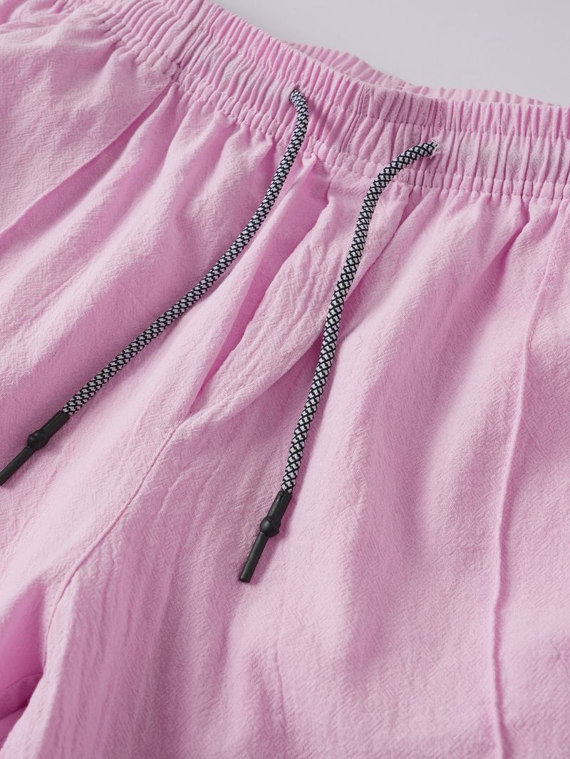 Men's Linen-Cotton Drawstring Shorts – Breathable Summer Casual & Beach Pants (S-XXXL, Relaxed Fit, Quick-Dry, Machine Washable)_voghion.com