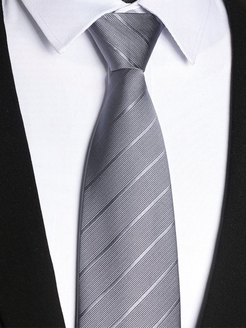 Camicia da uomo con cravatta grigia, stretta e di alta qualità, per studenti, con cerniera nera, casual, senza nodo, per donna_voghion.com