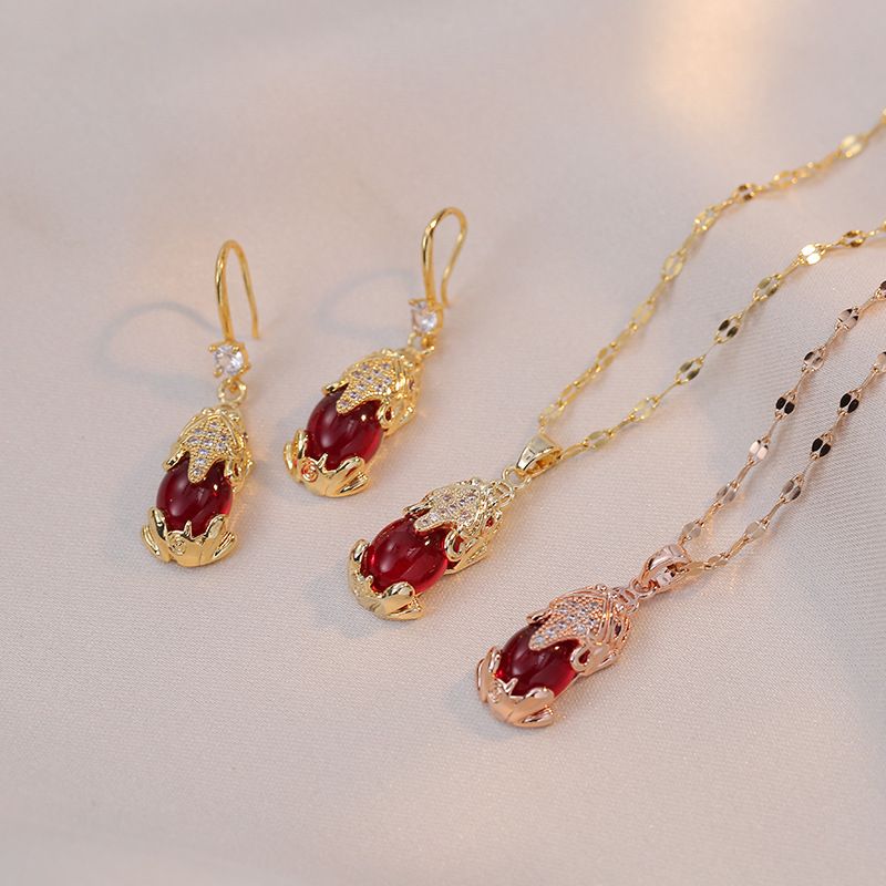 Xiupi ketting, vrouwelijke ins, gelukkige overdracht, kleurloos, luxe, mode, net rode halsketting, beplating met echte gouden korte halsketting_voghion.com