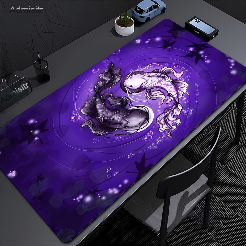 Fish Anime Mouse Pad Pc Gaming Accessories PC Gamer Cartoon Deskmat Computer Rubber Desk Mat Laptop Keyboard Mousepad_voghion.com