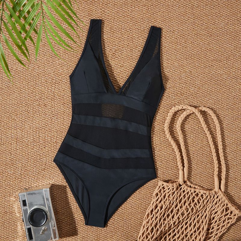 Roupas femininas quentes e sensuais, maiô slim com decote profundo_voghion.com