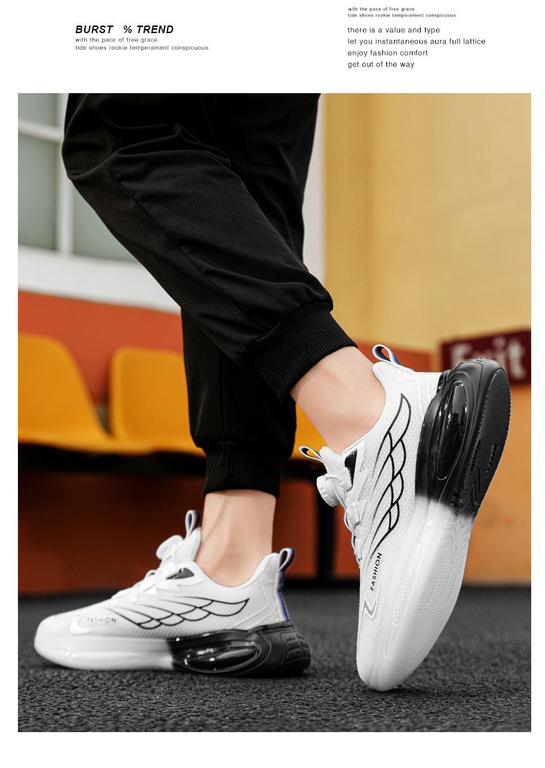 Sports running casual increase rotary buckle small white soft sole cushioned daddy all fashion shoes_voghion.com