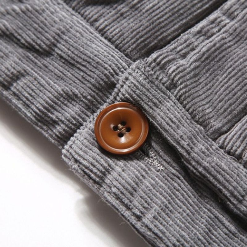 Winter Neue Cord Herrenjacke Turn-Down Casual Baumwollmantel mit Pelzkragen, warme Oberbekleidung für Männer 1852_voghion.com