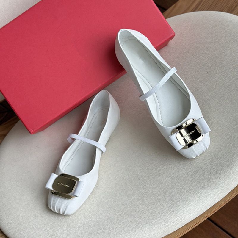 2025 Early Spring Square Ballet Flat Mary Jane Daily Comfortable And Elegant Low Order Women's Shoes_voghion.com