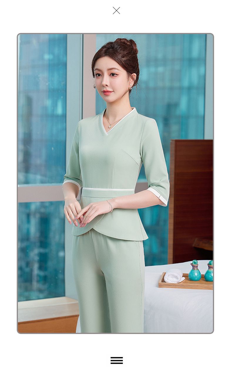 High End Beauty Salon, Female Beautician, SPA Health Center, Advanced Bath, Foot Therapy, Massage Technician Suit Set_voghion.com