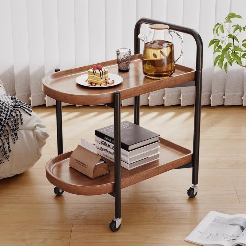 Carrello porta caffè mobile, divano da soggiorno, mini piccolo scaffale portaoggetti per la casa, tavolo da balcone con ruote, stile nordico_voghion.com