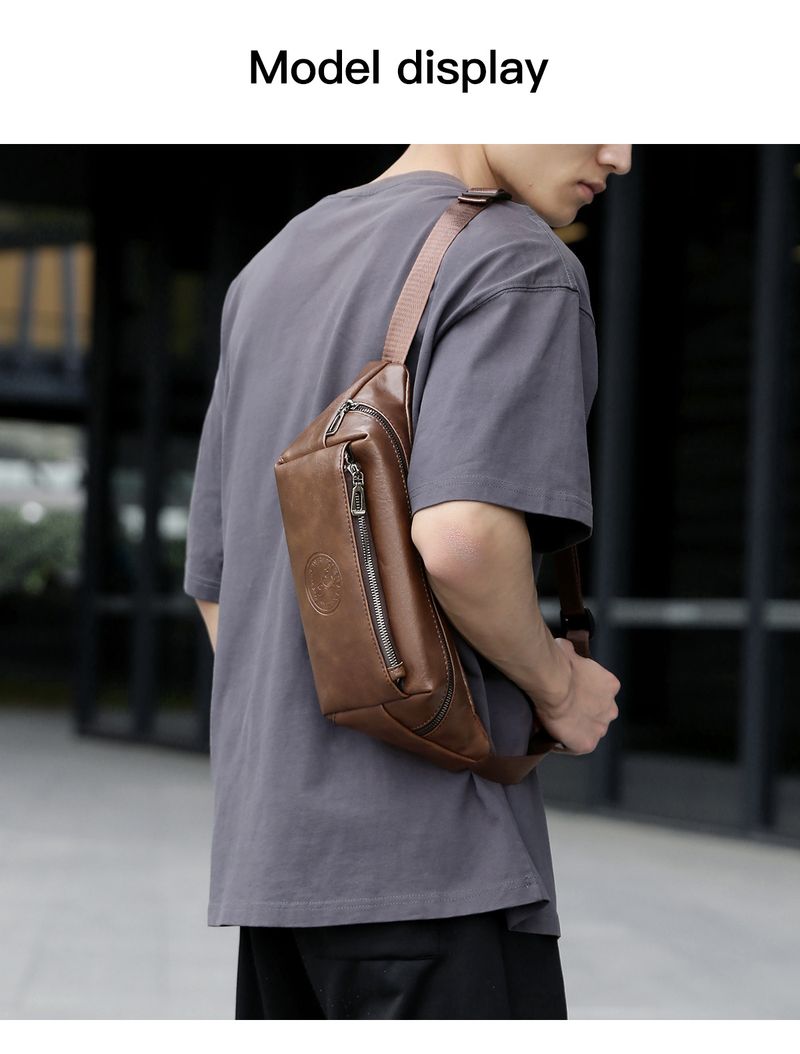 Men's Large Capacity Sports Waist Bag Multi Function Waterproof Mobile Phone Bag Can Hold 8 Inch Mobile Phone_voghion.com