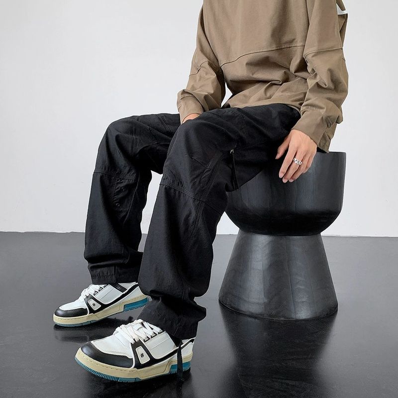 American Style Cargo For Men, Spring And Autumn Quick-Dry Waterproof Functional Outdoor Hiking Pants, Casual Long Pants_voghion.com