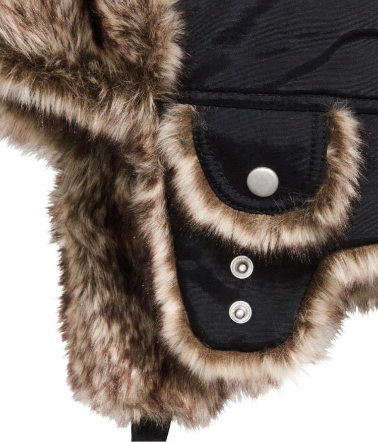 Trapper Şapkalar Moda rahat çocuk kış şapkası Lei Feng şapka Moda sıcak su geçirmez rüzgar geçirmez siyah kayak kış şapkası_voghion.com