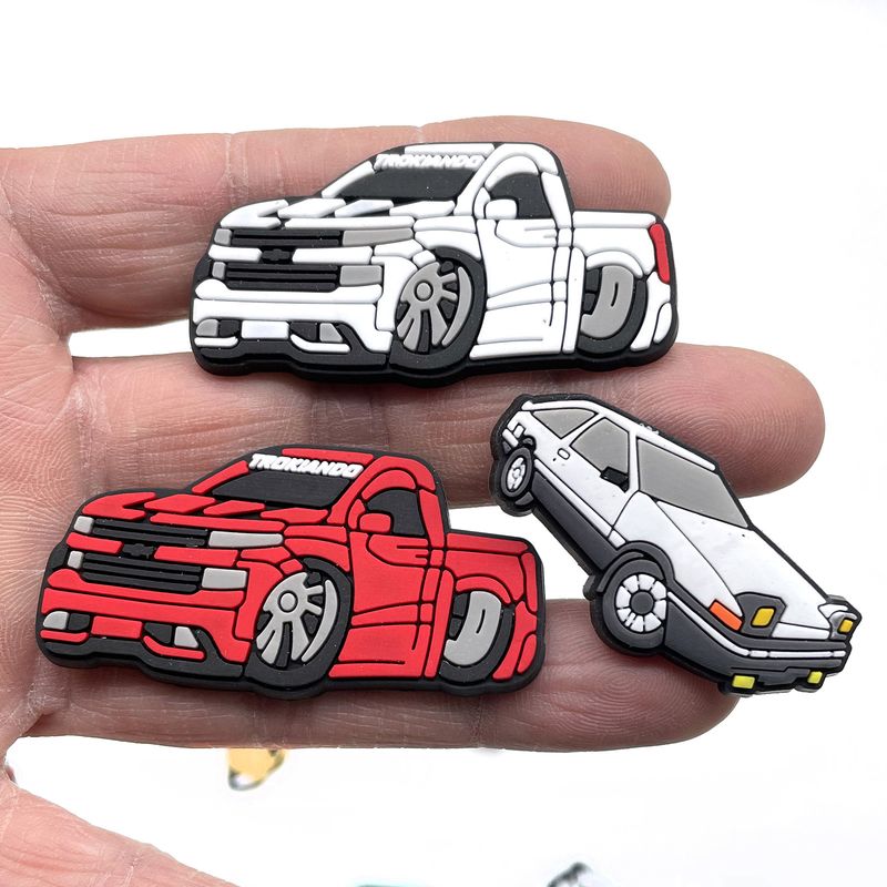 Auto Cartoon Schoen Bloem Decoratie Gesp Krokodil Schoen Gesp Zachte Lijm Verwijderbare Tuin Schoen Accessoires Accessoires_voghion.com