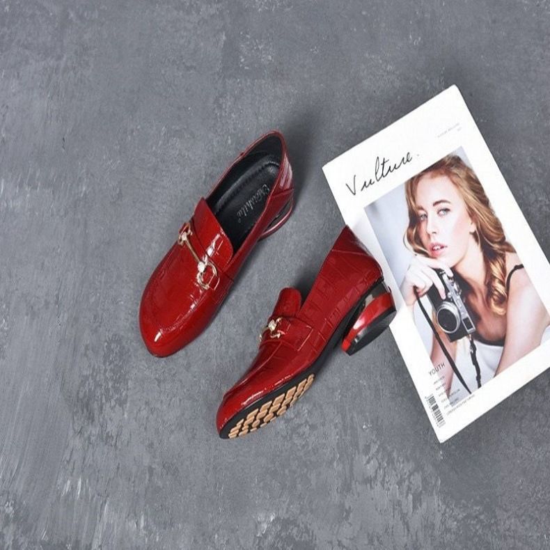 British Style Small For Women's Spring And Autumn Single Shoes 2025 New Winter Versatile Patent Leather Round Toe_voghion.com