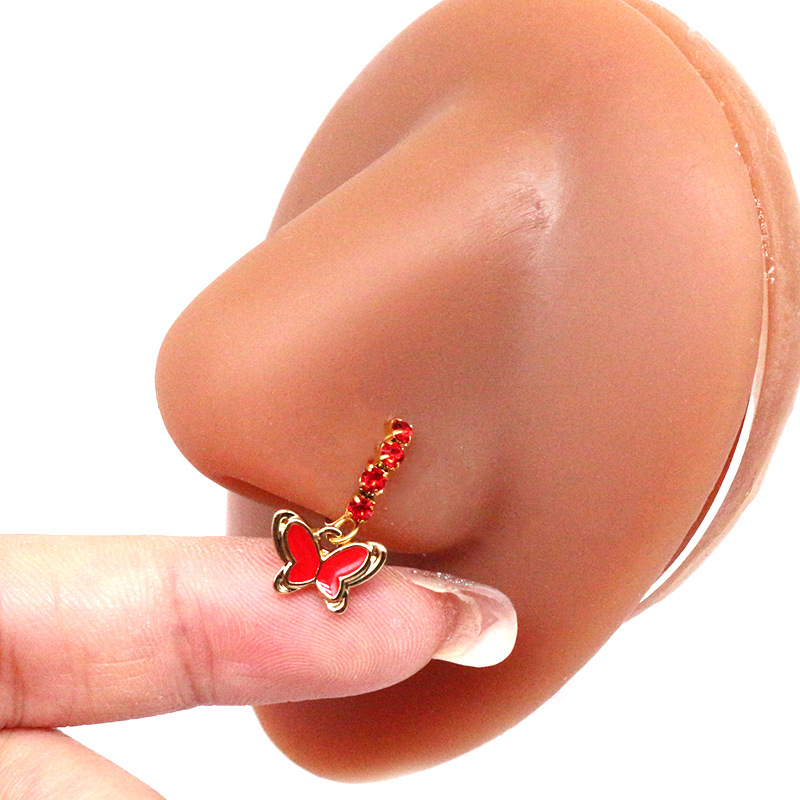 Testa Naso Stud Farfalla Cinque Stelle USD Corona Naso Stud Ornamento Naso Anello Naso Umano Pierce Ornamento_voghion.com