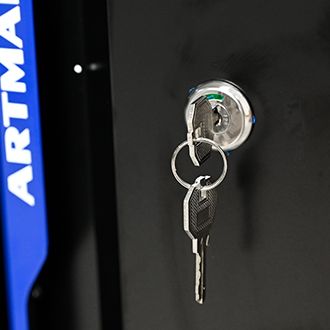 Movable Lockable Double Door Partition With Lock Multi-functional Hardware Storage Tool Car Auto Repair Locker--BLAK&BLUE_voghion.com