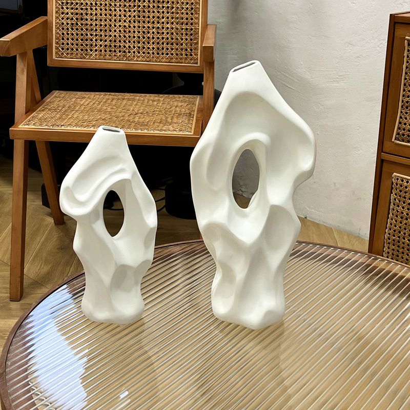 Vintage Floor Ornament Design Sense High-end New Chinese Style Niche Home Simple Ceramic Dried Flower Arrangement Vase_voghion.com