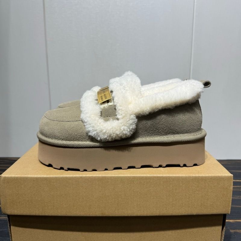 SF Express versandkostenfrei Dicke Sohle, Frottee-bestickte Schuhe, Winter 2025, Neuer Stil, Sangpo-Schafsfell, integriert, verdickt_voghion.com