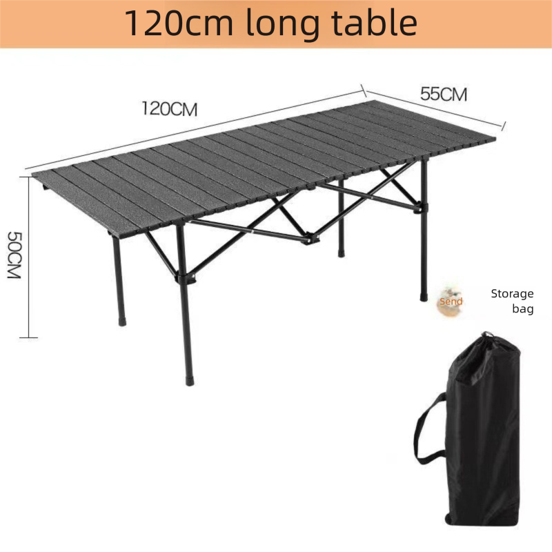 Klappbarer Grilltisch für den Außenbereich, tragbarer Metallgrill für Camping-Picknick, Eierrollenstation, Party-Kochen_voghion.com
