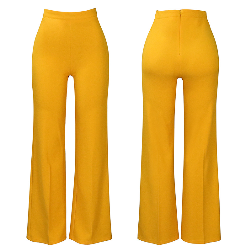 Women's fashion temperament Tongle casual large size wide leg pants_voghion.com