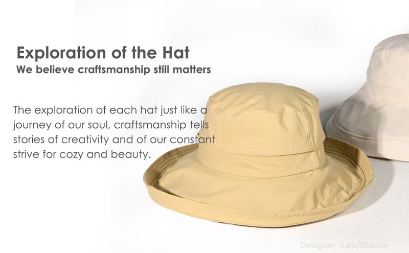 Sun Hats For Women Gardening Hat Wide Brim Ponytail Beach Sun Protection Breathable Cotton Summer Hat With Fold-Up Brim_voghion.com