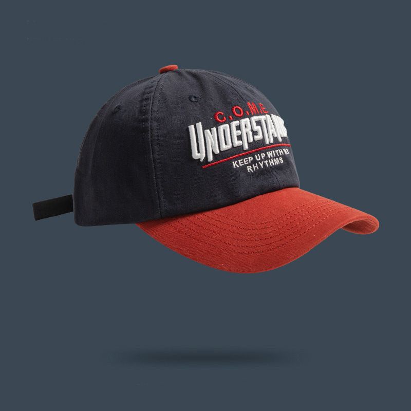 Spring Summer New Large Head Circumference Duckbill Women Children, Versatile Embroidered Color-Block Baseball Cap For_voghion.com