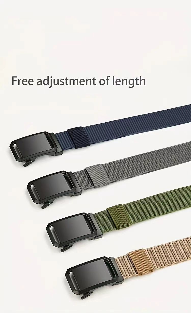 HOT New Automatic Buckle Belt, Canvas Tactical Workwear Casual Outdoor Military Training Pants Belt For Men_voghion.com
