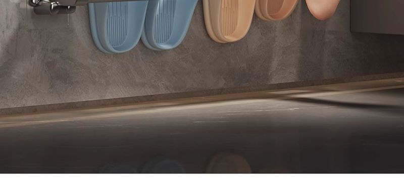 Bathroom No-Drill Slipper Toilet Storage Wall-Mounted Drainage Rack Shoe Organizer Magic Tool_voghion.com