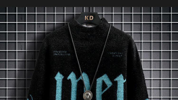 "Men's Chunky Knit Sweater – Oversized Cable-Knit Pullover (High Neck, Winter, Unisex)"_voghion.com