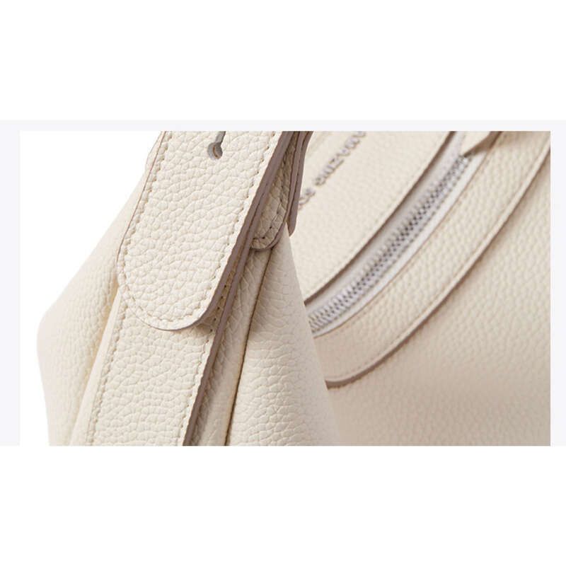 2025. aasta kevad/suvi kaldus õlaga poolkuu kujuline naiste kott, valge_voghion.com