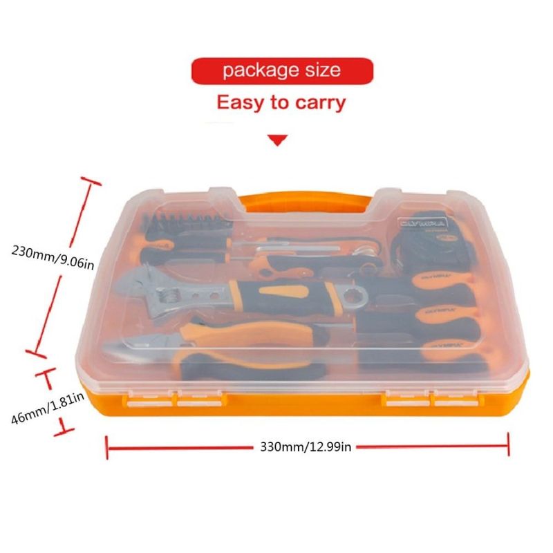 Home Tool Set 34piece Basic Mechanic Tool Set With Tool Box Ideal For Home Repairs Convenient Storage With Individual Container_voghion.com