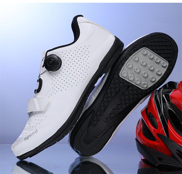 New Style Random Pattern Mountain Bike Cycling Shoes Road Bike Lock Shoes Hard Bottom Dynamic Cycling Shoes Bicycle Wide Bottom Shoes_voghion.com