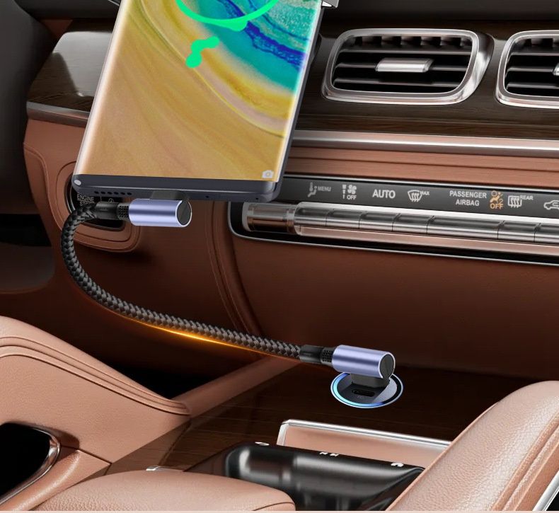 Digitex 0,15 m supersnelle Type-C data-oplaadkabel met hoek van 30 cm voor Android en korte mobiele telefoon_voghion.com