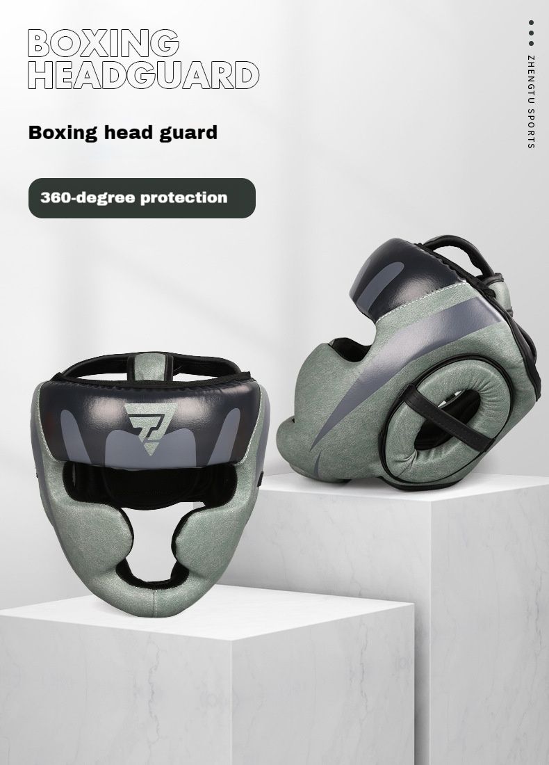 Ceiling Boxing Helmet Thickened Headguard Muay Thai Monkey Face Adult Combat Training Sanda Protective Gear_voghion.com