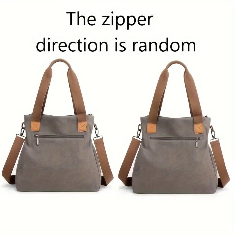 Ladies' Large Capacity Handbag Is Suitable For Office And Commuting Durable Practical Classic Simple Casual And Versatile Design Zipper Bag_voghion.com