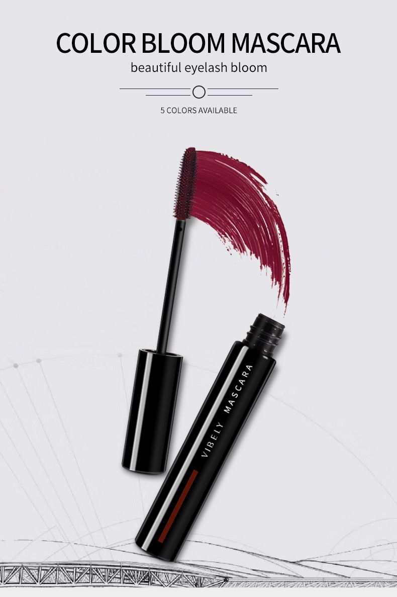 Colorful Eye Black, Waterproof, Non Smudging, Thick Curly, Colorful 4D Mascara Primer_voghion.com