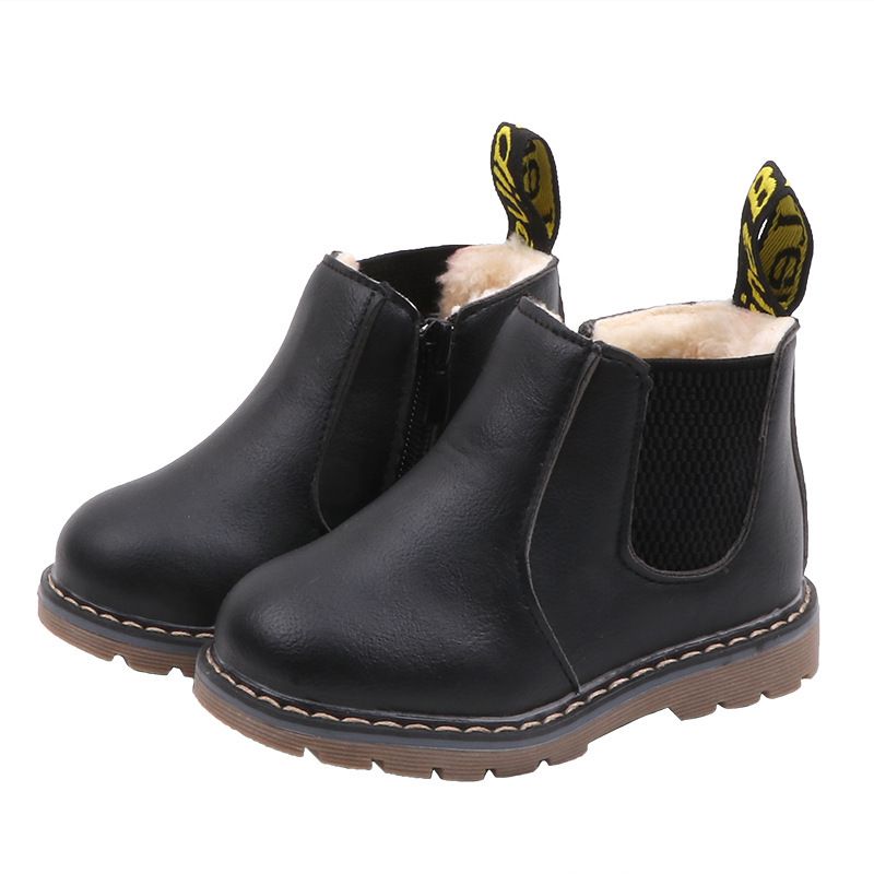 Calde scarpe Martin per bambini, nuove, autunno inverno, foderate in pile, con stivaletti singoli spessi per bambine_voghion.com