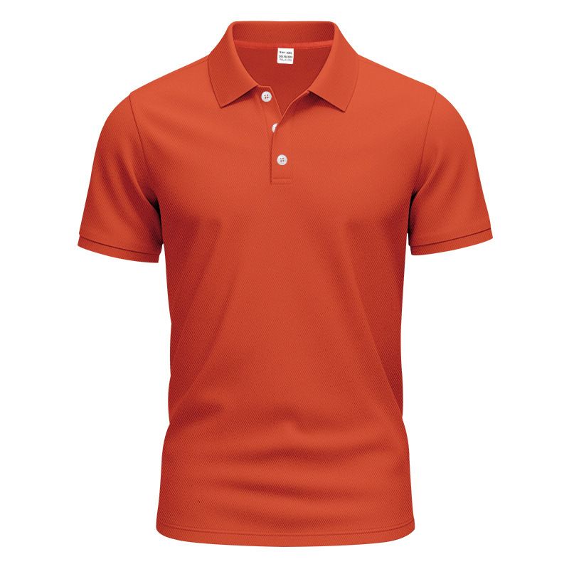 Męska szybkoschnąca koszulka polo – oddychająca, dopasowana, casualowa i golfowa koszulka z krótkim rękawem na lato, lekka i wygodna, jednolity kolor_voghion.com