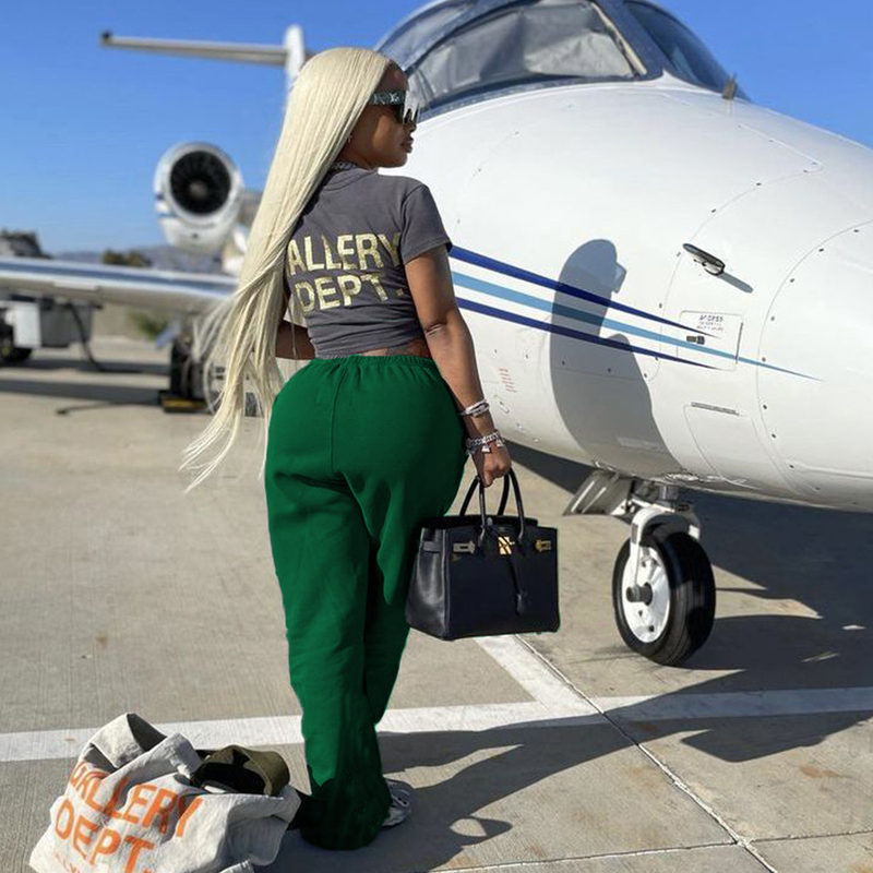 Damen-Jogginghose „Spice Girl“, modisch, bedruckt, für den Straßensport, lässig_voghion.com