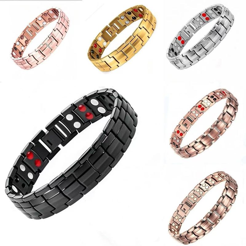 Bracciale magnetico staccabile a doppia fila per uomo e coppia_voghion.com