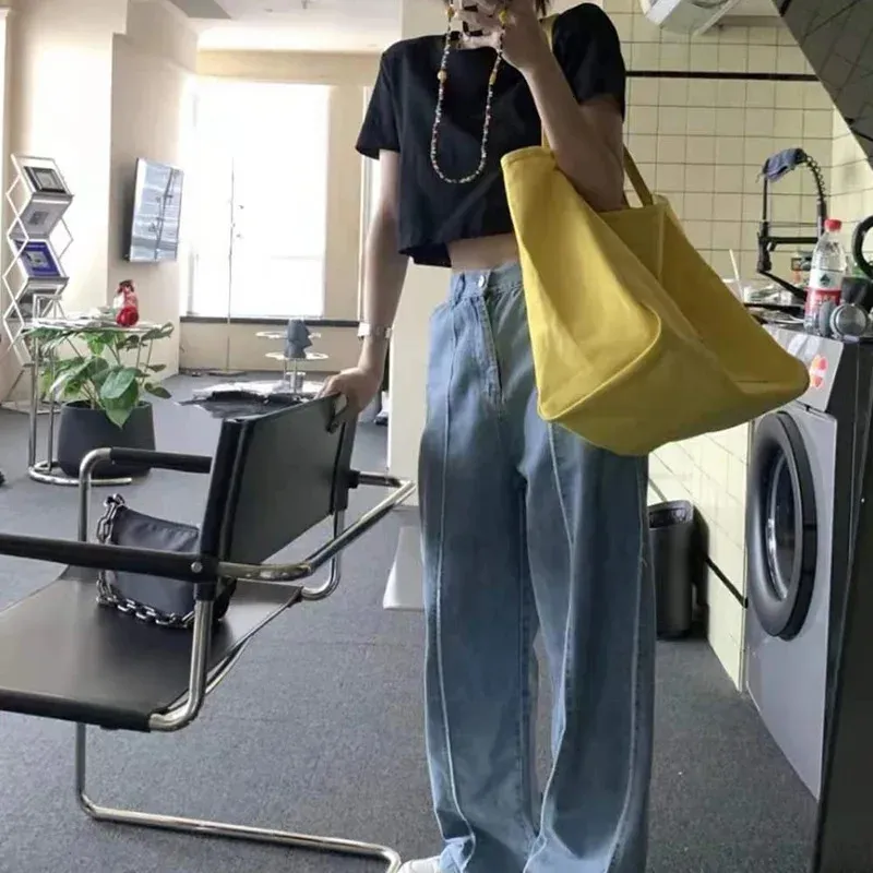 Borsa a mano da donna in tela, grande capacità, casual, borsa a tracolla, shopping, portafoglio da ragazza, borsa femminile 250314l_voghion.com