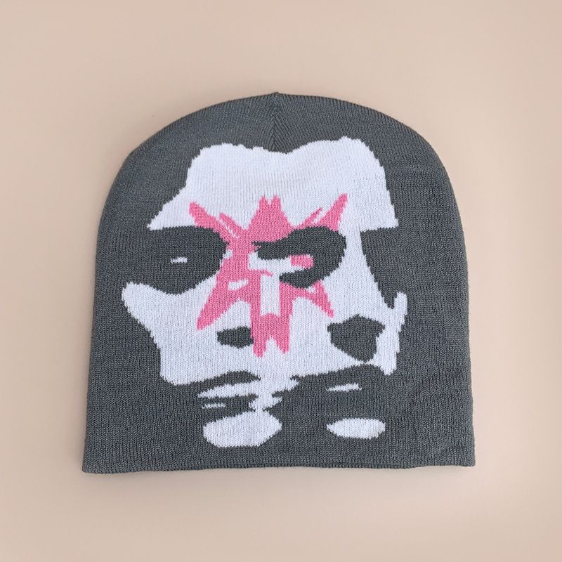 Berretto unisex in maglia bicolore - Design double-face alla moda per inverno e autunno - Stile streetwear hip hop - Elasticizzato 54-62 cm_voghion.com