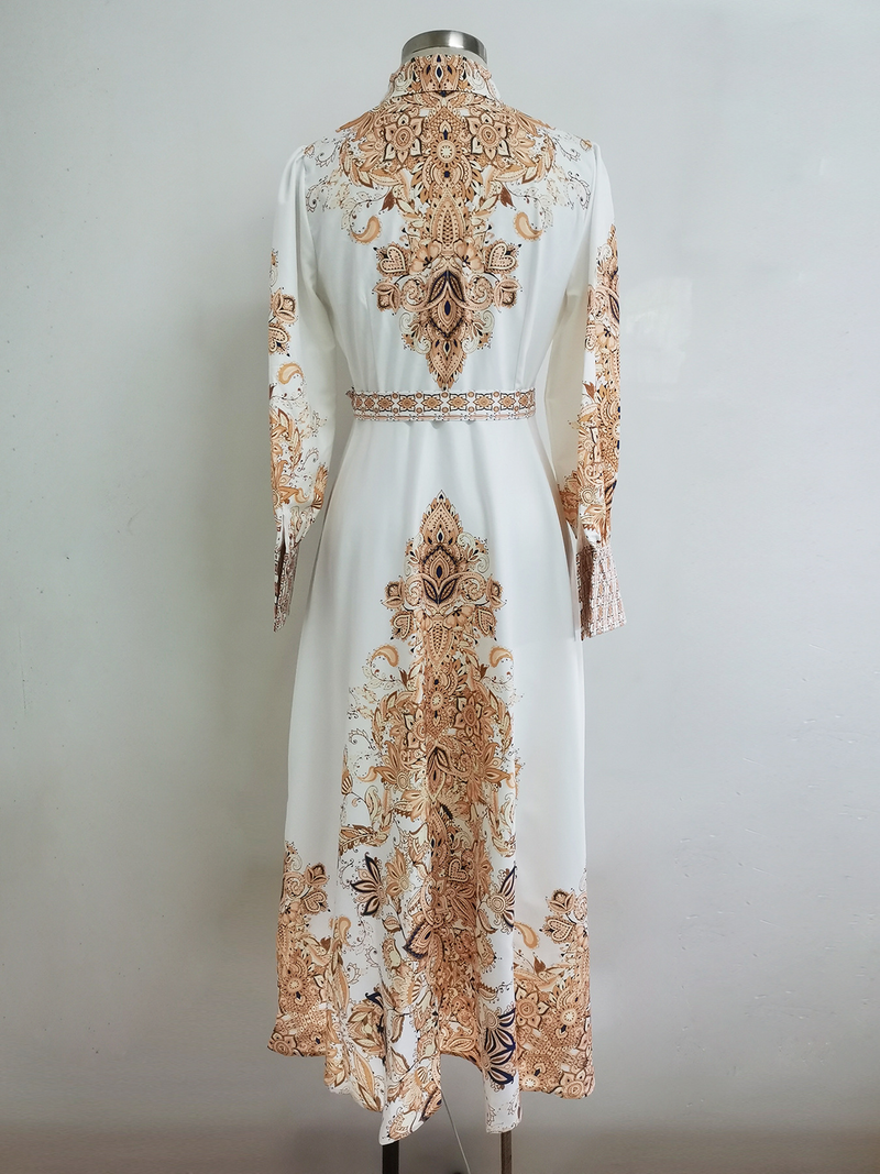 Abito da donna con stampa araba e altalena_voghion.com