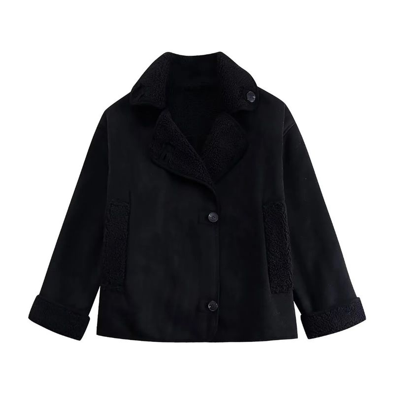 Cappotto caldo e imbottito in cotone con fodera in pelliccia, nuovo modello autunno-inverno da donna_voghion.com