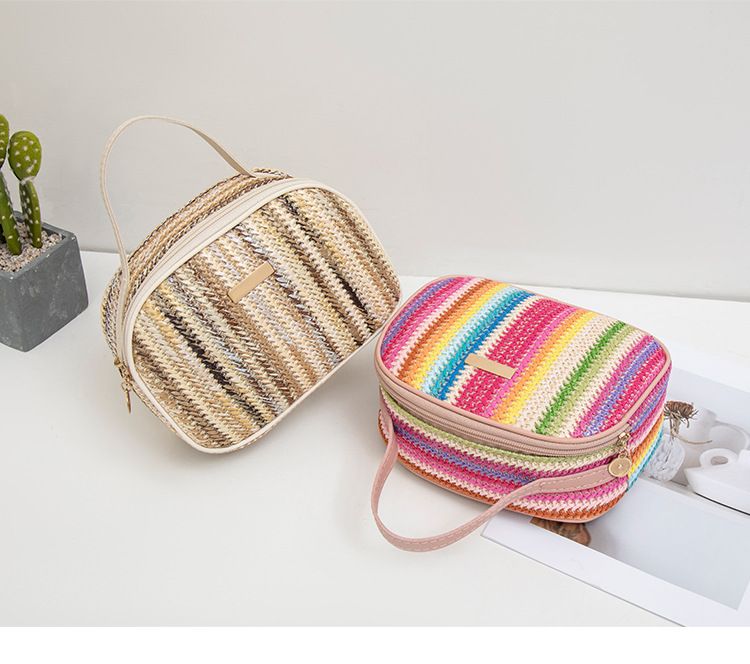 Women's Bag New Ladies Bag Straw Colored Hand Held Sequined Ladies Messenger Bag_voghion.com