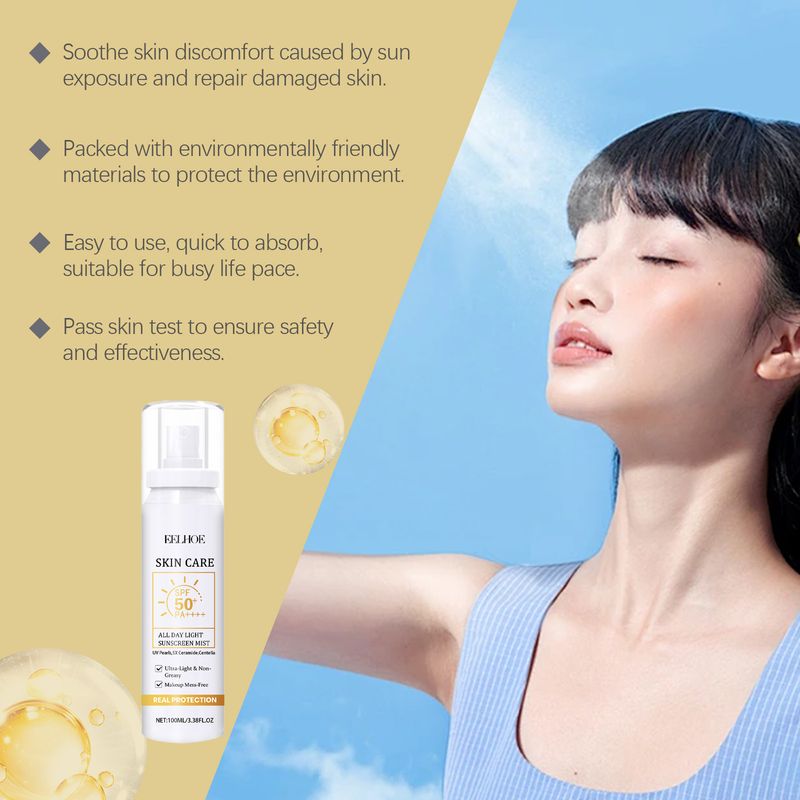 Moisturizing protective spray, refreshing hydrating protective milk in summer, skin care, moisturizing and repairing spray_voghion.com