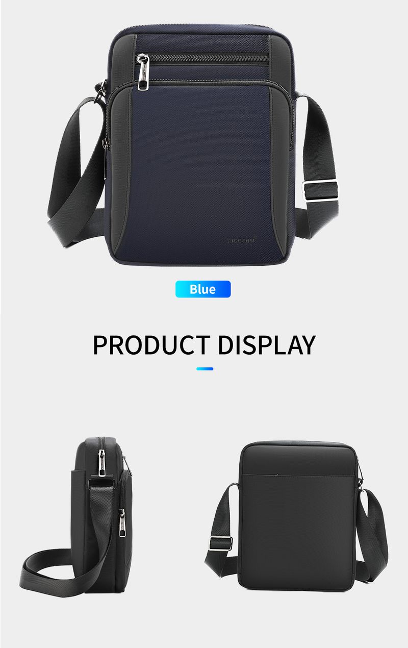 Borsa a tracolla vintage impermeabile Tigernu, antiurto, adatta per iPad da 9,7", marsupio da uomo_voghion.com