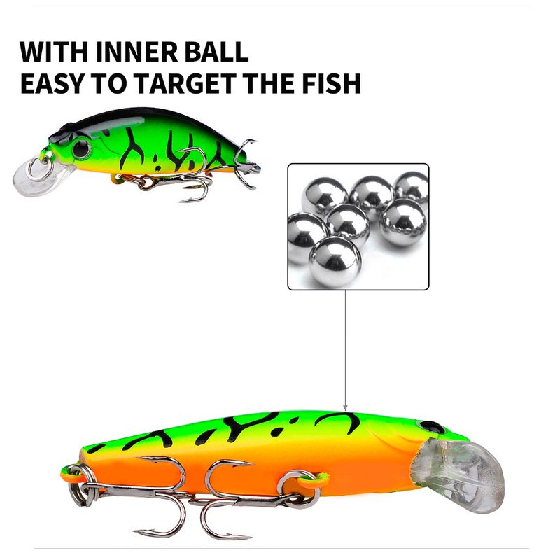 Long Casting Sinking Minnow Lua 5.6cm 6.8g Freshwater Bass Lure Bionic Plastic Hard Bait Fishing Gear_voghion.com