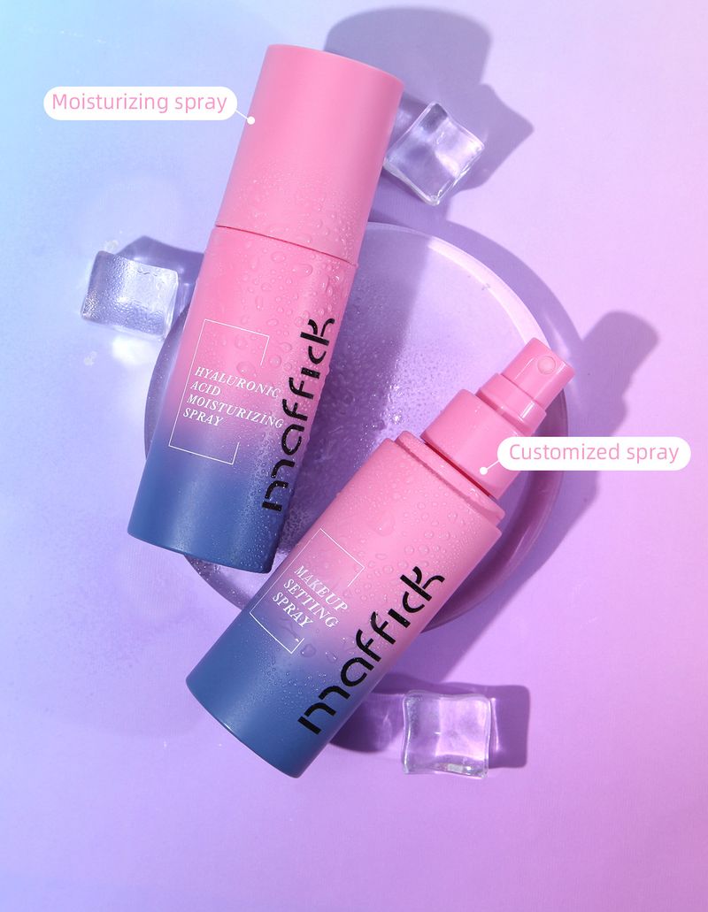 Gesichtsgrundierung MAFFICK Feuchtigkeitsspray mit Hyaluronsäure + erfrischendes Fixierspray Zwei Flaschen feuchtigkeitsspendendes Fixier-Make-up-Kombinationsset_voghion.com