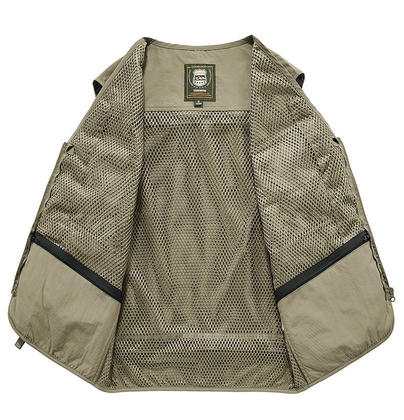 Herenkleding Werkkleding Vest met meerdere zakken Directeur Media Reclame Vest Outdoor Visvest_voghion.com