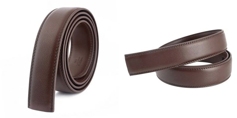 HOT Men's Automatic Body 3.5CM Genuine Leather Without Buckle Cowhide High quality Replacement Belt_voghion.com