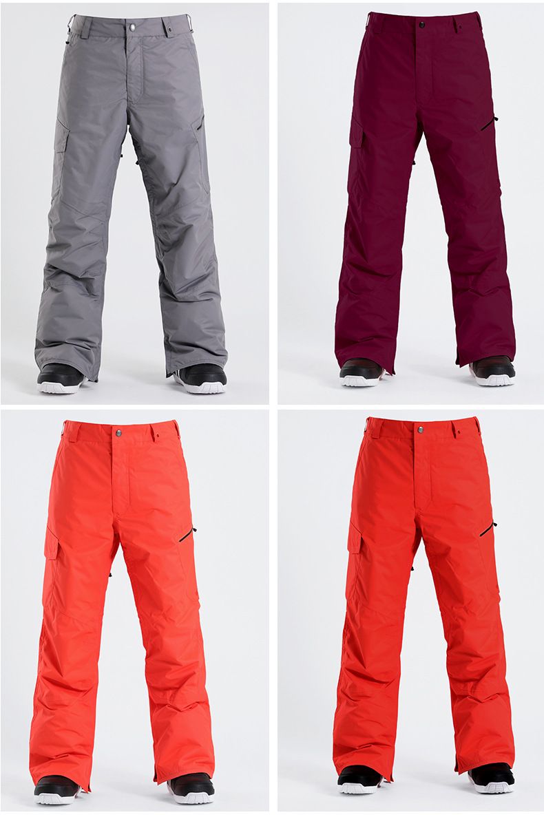Snowboard Men's snowboard pants Windproof waterproof thickened snowsuit overalls_voghion.com